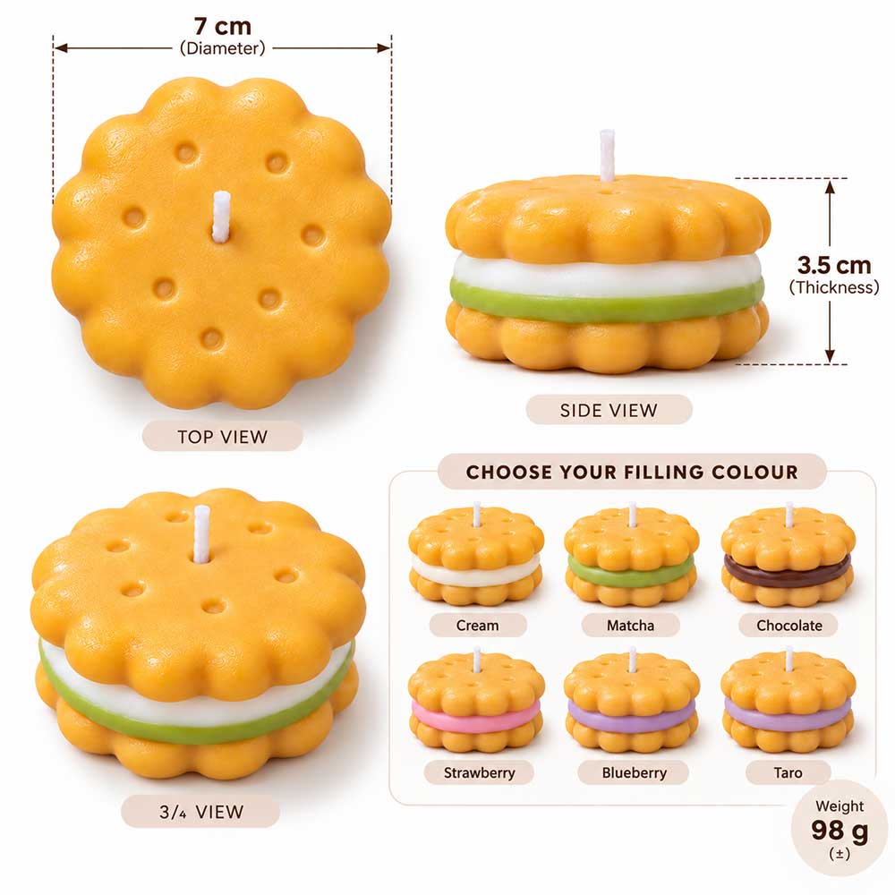 Cream Sandwich Cookie Candle
